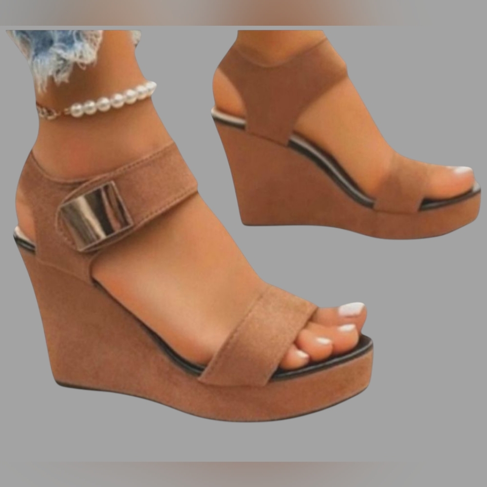 🆕Chic "Luggage Brown" Vegan Suede Platform Shoe
